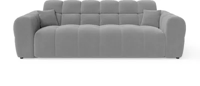 Produktbild von LetSit Sofa Andrea 3 Curio 3-Sitzer Sofa Couch Zierpolsterung Freistehendes Lounge Sofa Bequem zum Entspannen Für Wohnzimmer Wartezimmer Büro Grau