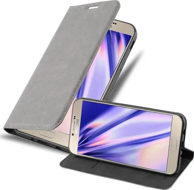 Produktbild von Cadorabo Hülle für Samsung Galaxy A8 2016 Schutz Hülle in Grau Handyhülle Etui Case Cover Magnetverschluss