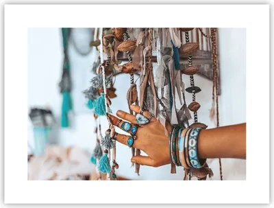 Produktbild von Poster - Poster ohne Rahmen - Hand Schmuck ethnisch - 40x30 cm - Wand Bild - Wanddeko - Wandbilder - Kunstposter - Wandposter - Bilder - Kunstdruck - Wanddekoration - Wandbild - P2XAA40x30-5107