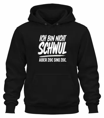 Productafbeelding van Ik ben niet homoueel, maar dit is een sarcastische opdruk. JGA-hoodie, zwart, maat XXL