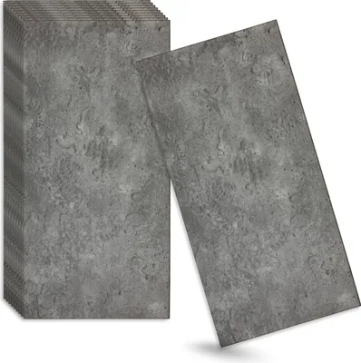 Zdjęcie produktu dla Panele ścienne 3D, szare, 10 sztuk / 5 m² | Panele sufitowe z polistyrenu | 100 × 50 cm | Panele dekoracyjne z efektem betonu | Verdico
