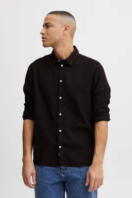 Produktbild von !Solid SDEnea Allan Overshirt Herren Freizeithemd Hemd Übberhemd Hemdjacke Unifarben Hochwertige Leinen-Viskose-Qualität