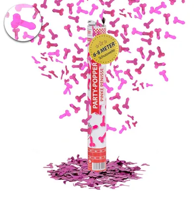 Produktbild von Party Popper 40cm Pinke Penisse JGA Konfetti Männerabend Party Frauen Deko
