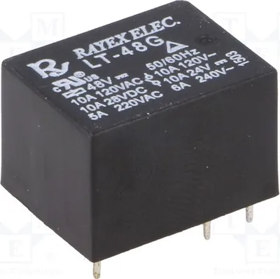 Productafbeelding van 1x Relais: elektromagnetisch, 10A/120VAC, US-spoel: 48VDC, Mini LT-48G, elektromagnetisch
