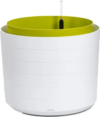 Obrázok produktu pre PLASTIA s.r.o. Samozavlažovací kvetináč Berberis - biely + zelený 46 cm