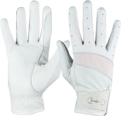 Produktbild von Horze Damen Leder Reithandschuhe, Weiß, 7