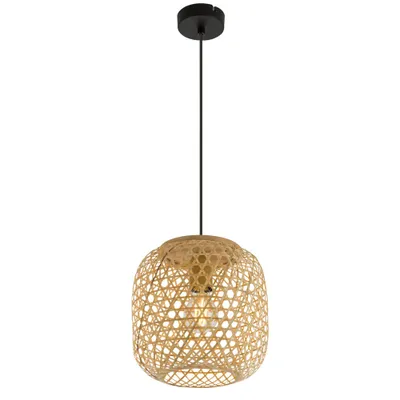 Produktbild von Hängeleuchte, Bambus-Geflecht, natur, 23 cm