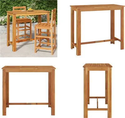 Zdjęcie produktu dla vidaXL Stół barowy ogrodowy 120x60x105 cm lite drewno akacjowe - Stół barowy ogrodowy - Stoły barowe ogrodowe - Stół barowy ogrodowy - Meble ogrodowe