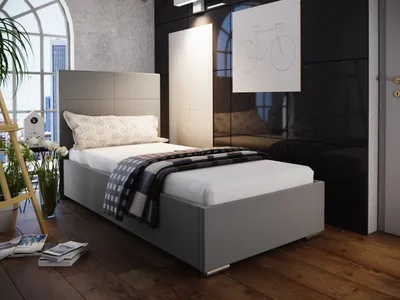 Obrázek produktu pro Jednolůžková postel 90x200 FLEK 4 - šedá
