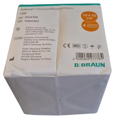 Immagine prodotto di B. Braun Askina® compresse in tessuto non tessuto 10 x 10 cm 100 pezzi | confezione (100 pezzi)
