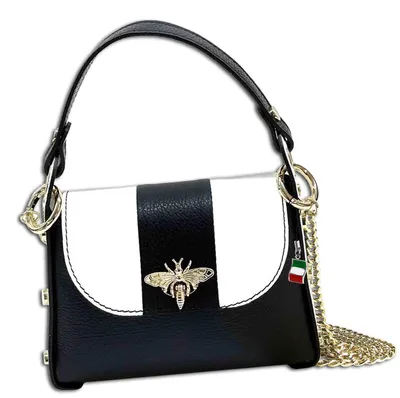 Produktbild von Tasche schwarz weiß Florence Leder OTF833SW