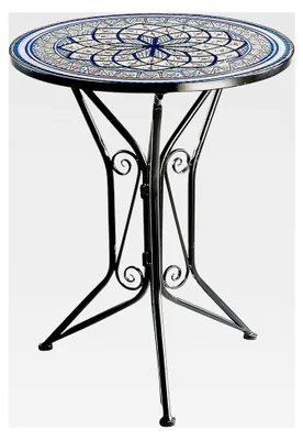 Produktbild von Runder Gartentisch mit Mosaikplatte - Höhe 68 cm, Durchmesser 55 cm