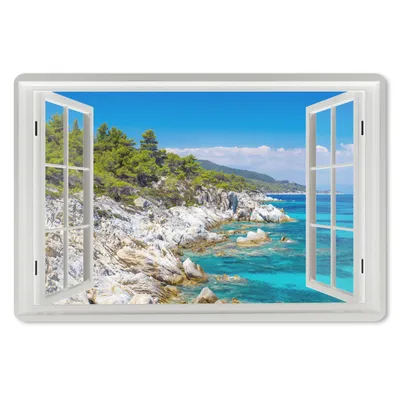 Produktbild von MuchoWow® Schreibtischunterlage Aussicht - Meer - Felsen 60x40 cm - XXL Mauspad - Großes Mauspad