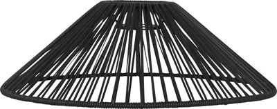 A black lampshade on a white background.