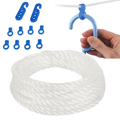 Produktbild von Verk 01816 Wäscheleine 5 m + 8 Kleiderbügel