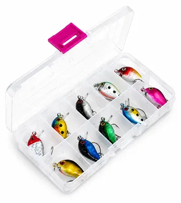 Productafbeelding van Troutlook Forel Pluggen Set - 10 Stuks - Enkele Haak - Tacklebox