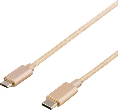Obrázek produktu pro Deltaco USBC-1250, 1 m, USB C, USB A/Micro-USB B, USB 2.0, Zlato