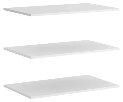 3 weiße Einlegeböden für Schiebetürenschrank, 150 cm, Melamin