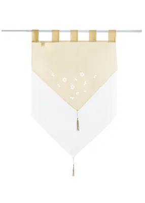 Produktbild von Scheibengardine HxB 90x60 cm Sand »GERA« Zweilagig Voile Schlaufen Scheibenhänger Panneaux, 2023710