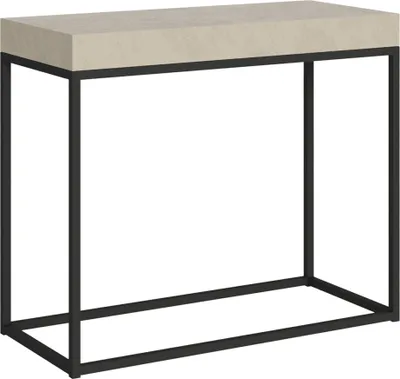 Produktbild von ITAMOBY - Ausziehbarer Konsolentisch 90x40/196 cm Nordica Small Kaschmir mit Eisenrahmen aus Anthrazit