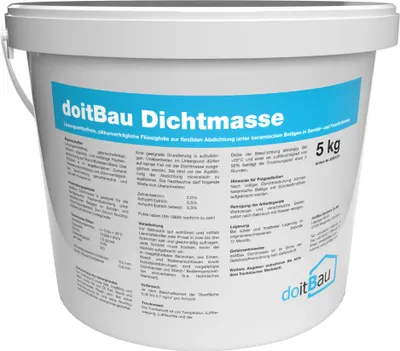 Produktbild von 4x Dichtmasse 5kg Flüssigfolie – Abdichtung: Dusche, Bad, Küche, Fliesen, Wand & Boden; Schutz vor Wasserschaden & Schimmel