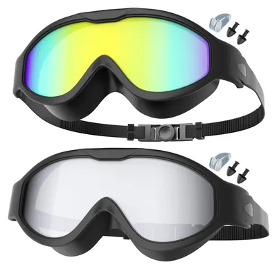 Produktbild von Schwimmbrille Taucherbrille Schwimmmaske - Anti-Beschlag - mit Nasenclip und Ohrstöpseln - 2 Stück