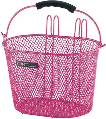 Produktbild von Point Kinderfahrradkorb rosa 23x16x13 cm
