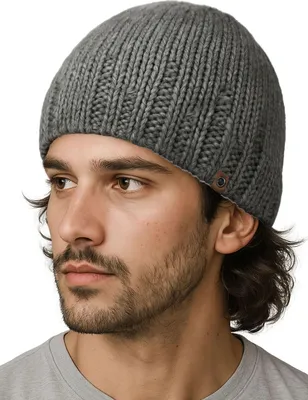 Produktbild von Herren Strickmütze mit Fleecefutter| gefütterte Wintermütze Winddicht Rippstrick | Outdoor Sport Neverless®