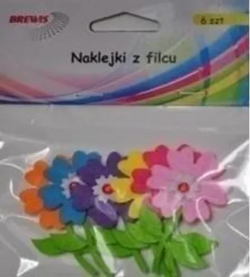 Immagine prodotto di Adesivi floreali in feltro 6 pezzi