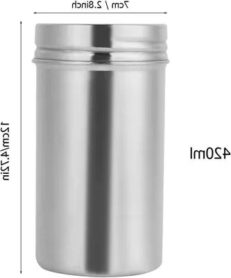Produktbild von Kaffeebehälter aus Edelstahl für Kaffee-Pulver und Bohnen - 420 ml - Kaffee-Vorratsbehälter mit Innenseitüberzug