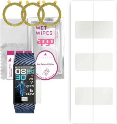 Produktbild von apgo 3 Stück Schutzfolie, Matt, kompatibel mit Pacific Blue PC00139 Smartwatch, Hydrogel Displayschutzfolie mit Positionierhilfe, Displayfolie, robust und kratzfest