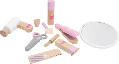 Image de Jouet de beauté cheveux Bois Outil de coiffure Simulation Pédagogique Jeu Prétendant pour FillesHairdressing
