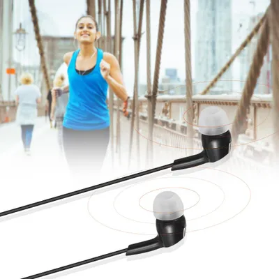 Imagen del producto de Auriculares con cable para dispositivos con conector de 3,5 mm, con almohadillas de silicona suaves. Cómodos para usar con smartphones, laptops, tablets, reproductores MP3 y MP4