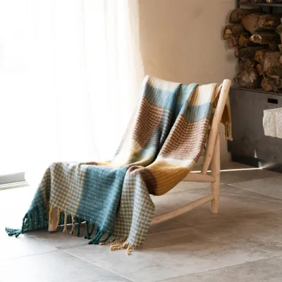 Produktbild von Kariertes Plaid in weicher Mohair-Optik