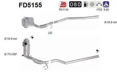 Zdjęcie produktu dla Filtr Czastek Stalych Dpf Vw 2,0Tdi Euro 5