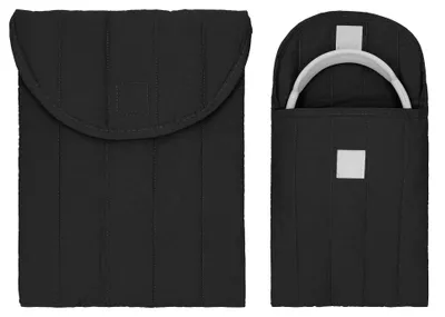 Produktbild von kwmobile Tasche für Headset / Overear headphone Kopfhörer - Weiche Headset Schutzhülle aus Stoff - Aufbewahrung für Zubehör - Cover in Schwarz