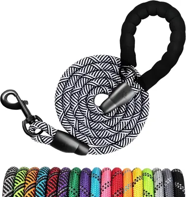 Image de Laisse pour chien, en nylon, réfléchissante, 1,5 mètre, avec poignée rembourrée, pour chiens de grande taille