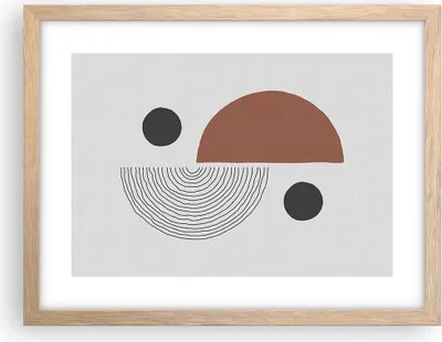 Produktbild von Gerahmtes Poster - Rahmen in heller Eiche - Abstraktion Figuren Geometrisch - 40x30 cm - Wand Bild - Wanddeko - Wandbilder - Wandposter - Bilderrahmen - Bilder - Kunstdruck - P2NAA40x30-4153
