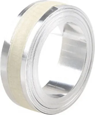 Produktbild von Aluminium 3D Prägeband selbstklebend, Ersatzband für DYMO M1011/M11 Metall Etikettiergerät, 1 Rolle 12 mm × 3,65 m