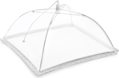 Produktbild von Fliegenhaube weiß 35 cm – faltbar & luftdurchlässig