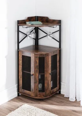 Produktbild von Eckregal, ca. 47,5 x 47,5 x 130 cm - Braun