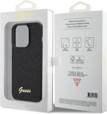 Obrázek produktu pro Pouzdro Guess Disco Metal Script Pro Iphone 15 Pro - Černé