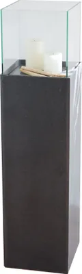 Produktbild von VIVANNO Windlicht Fiberzement CANDELA Rechteckig, Anthrazit matt - 25x25x100 cm