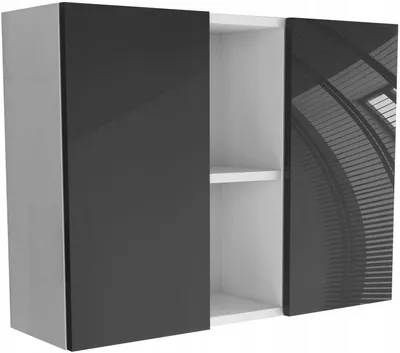 Zdjęcie produktu dla wisząca szafka łazienkowa do łazienki biały + szary POŁYSK 80x60x25cm