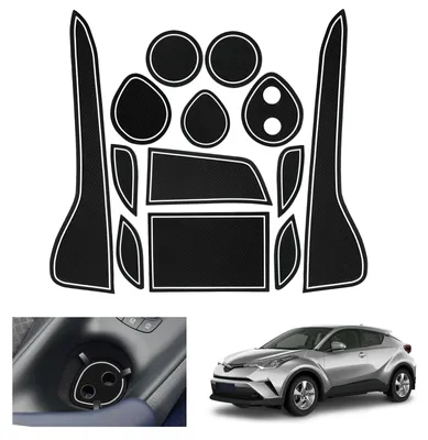 Imagen del producto de Alfombrillas de goma antideslizantes para Toyota C-HR (modelos de 2016 a 2023)
