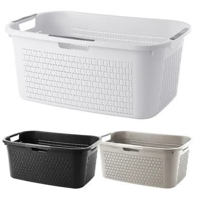 Produktbild von Wäschekorb 40 l COUNTRY, Farbe:Weiß