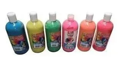 Zdjęcie produktu dla Farby plakatowe fluorestencyjne 500ml 6 kolorów - Sweet colours
