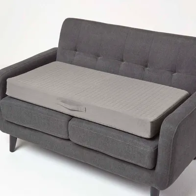 Produktbild von HOMESCAPES Sofa-Auflage 100 x 50 cm für Zweisitzer - orthopädisches Sitzkissen grau
