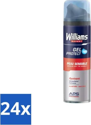 Obrázek produktu pro Williams Expert gel na holení pro citlivou pleť - 200 ml - hodnotné balení - 24 kusů