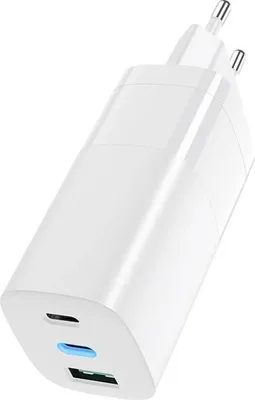 Zdjęcie produktu dla Ładowarka 65W, USB-C PD, szybkie ładowanie, MacBook Air, iPhone itp. - Biała